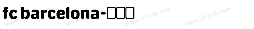 fc barcelona字体转换